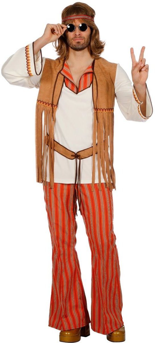 Hippie Kostuum | Here Comes The Sun Hippie | Man | Maat 48 | Carnaval kostuum | Verkleedkleding